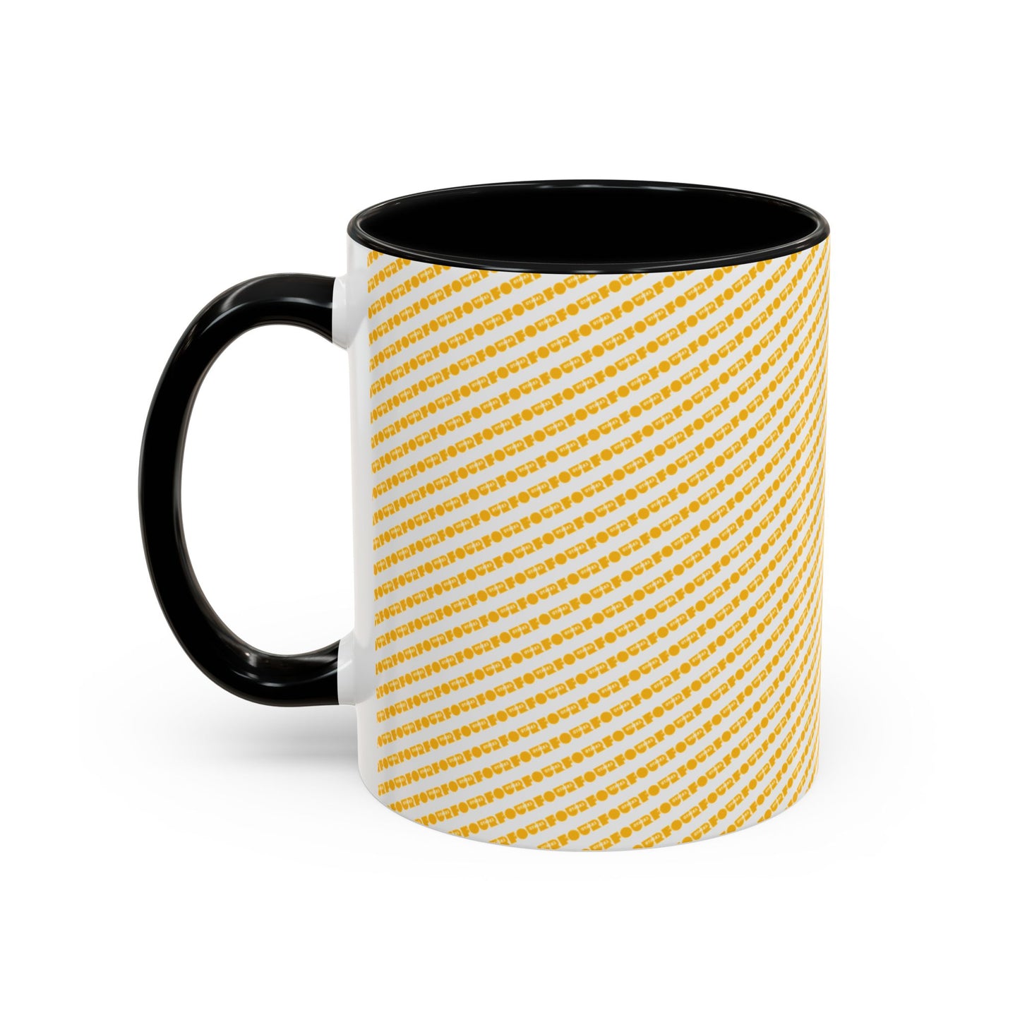 Bright Striped Accent Coffee Mug - 11 & 15oz - Cheerful Drinkware for Home & Office