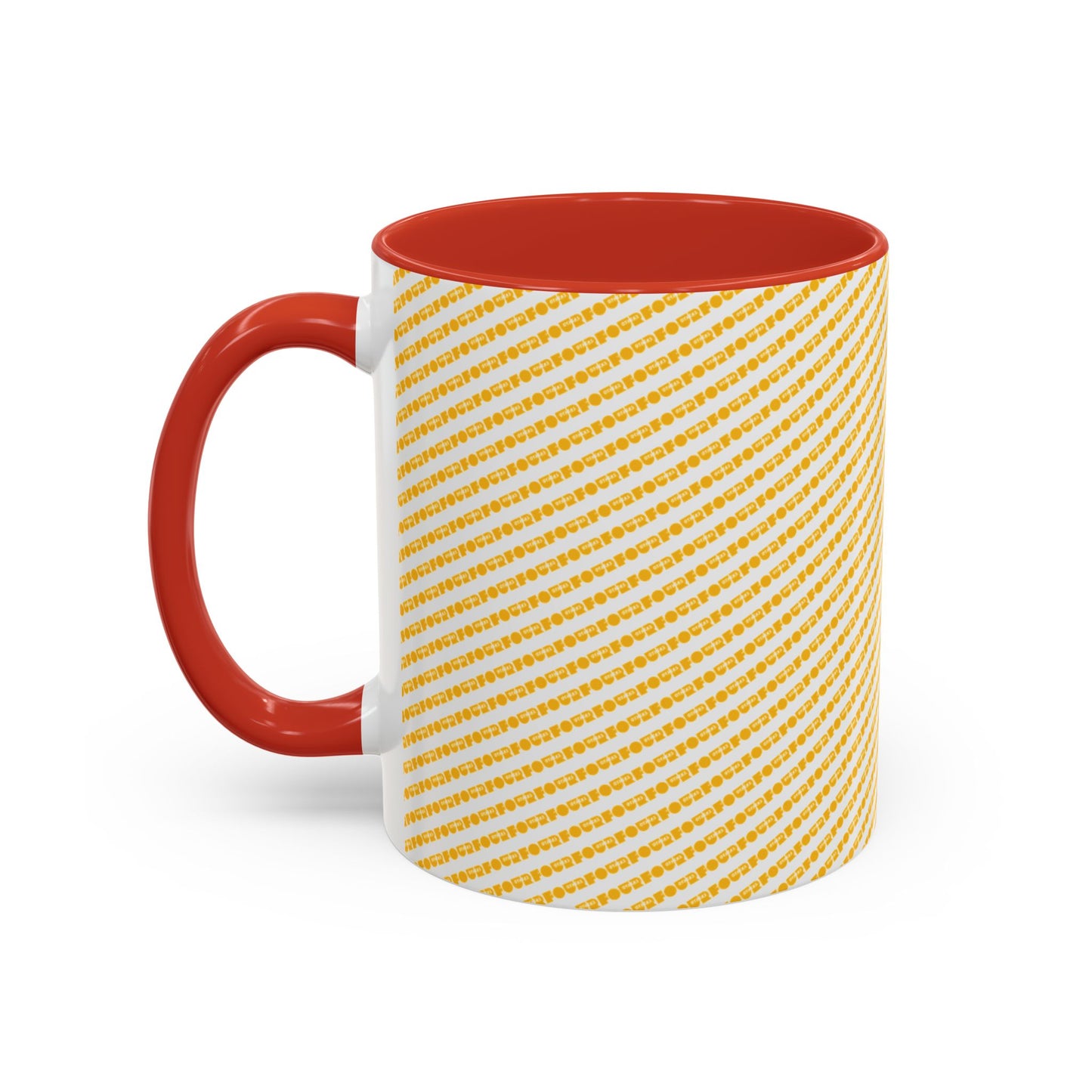 Bright Striped Accent Coffee Mug - 11 & 15oz - Cheerful Drinkware for Home & Office