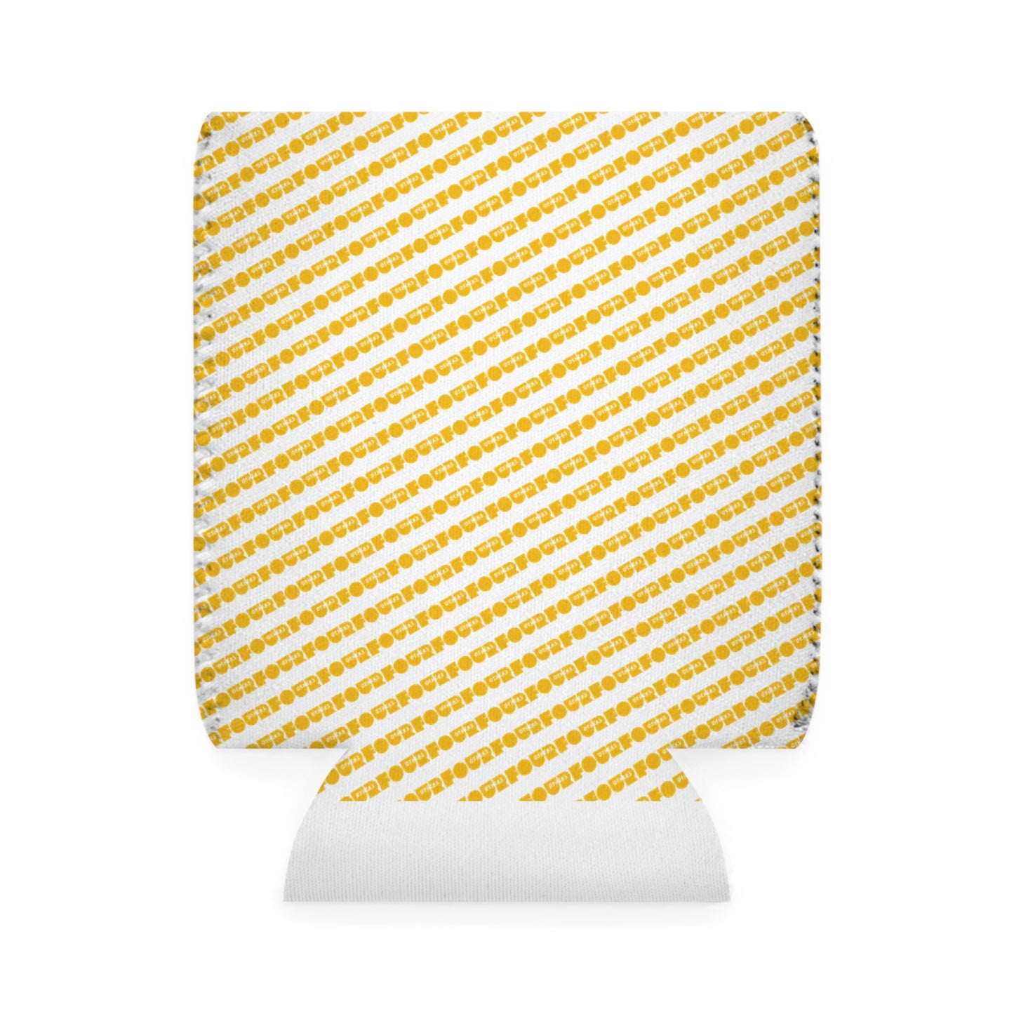 Yellow Striped Can Cooler Sleeve - Perfect for Summer Parties & Outdoor Gatherings