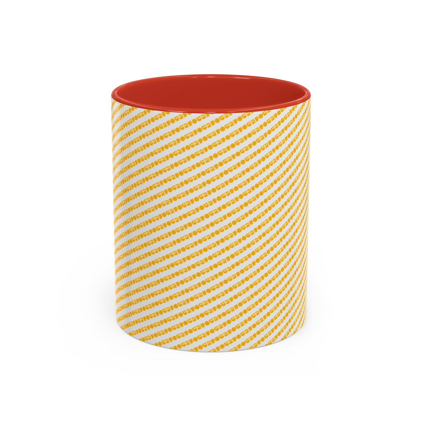 Bright Striped Accent Coffee Mug - 11 & 15oz - Cheerful Drinkware for Home & Office