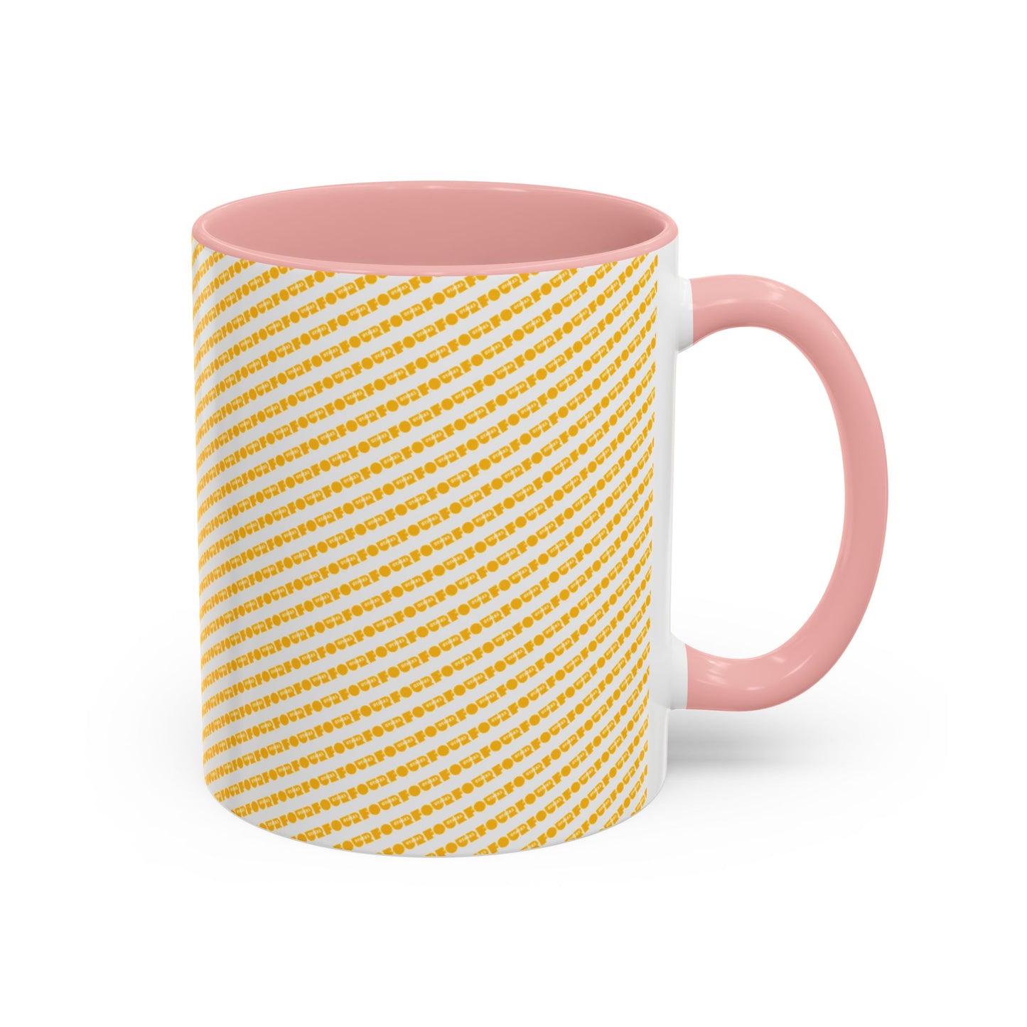 Bright Striped Accent Coffee Mug - 11 & 15oz - Cheerful Drinkware for Home & Office