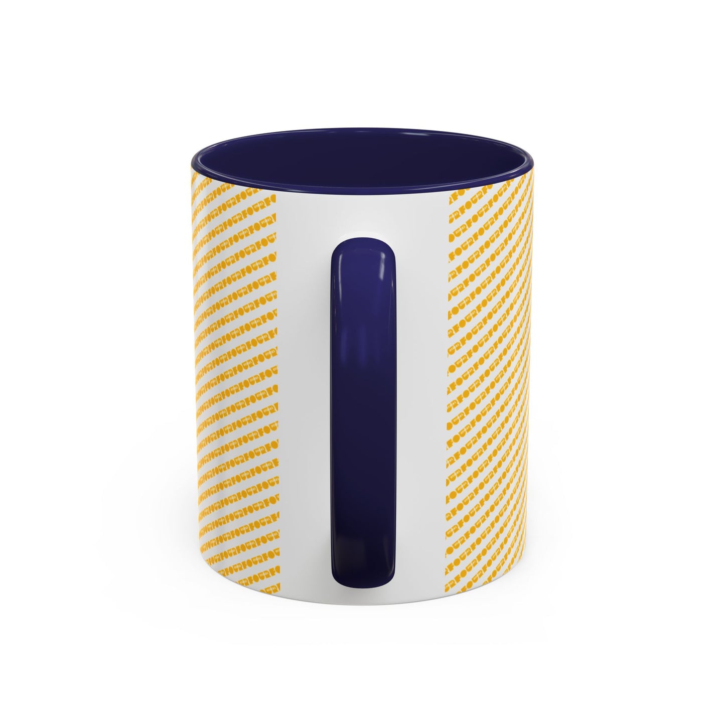 Bright Striped Accent Coffee Mug - 11 & 15oz - Cheerful Drinkware for Home & Office