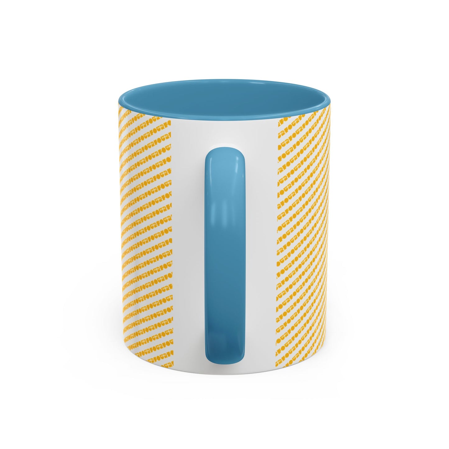 Bright Striped Accent Coffee Mug - 11 & 15oz - Cheerful Drinkware for Home & Office