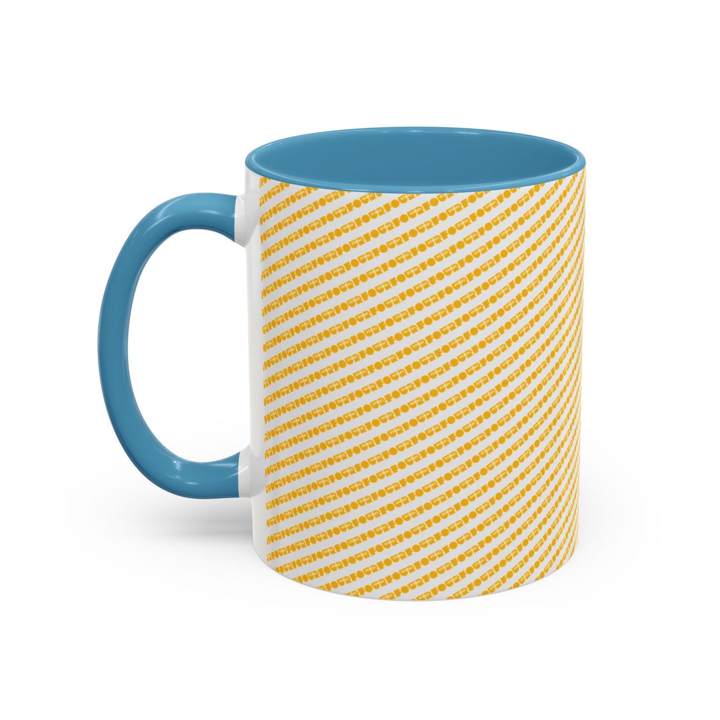 Bright Striped Accent Coffee Mug - 11 & 15oz - Cheerful Drinkware for Home & Office