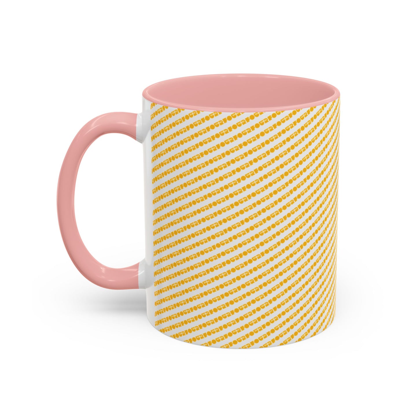 Bright Striped Accent Coffee Mug - 11 & 15oz - Cheerful Drinkware for Home & Office