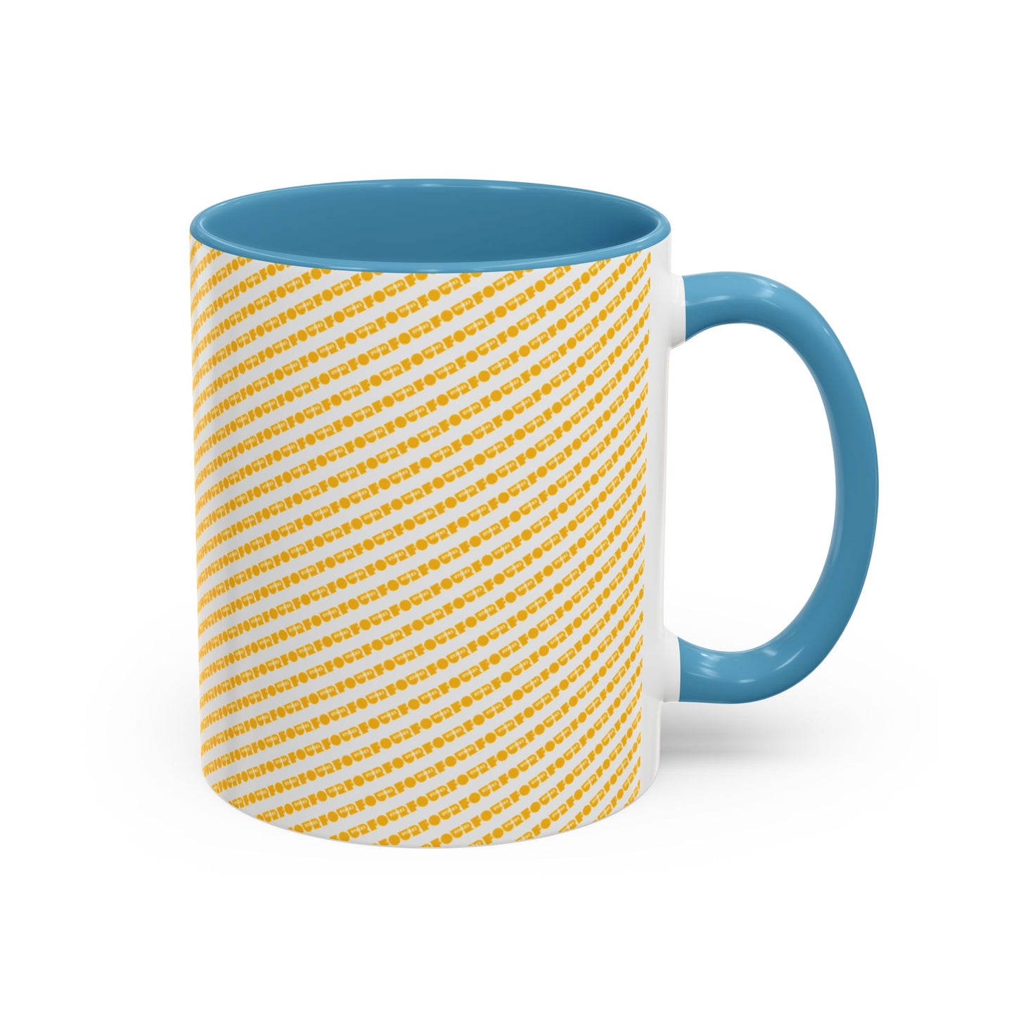 Bright Striped Accent Coffee Mug - 11 & 15oz - Cheerful Drinkware for Home & Office