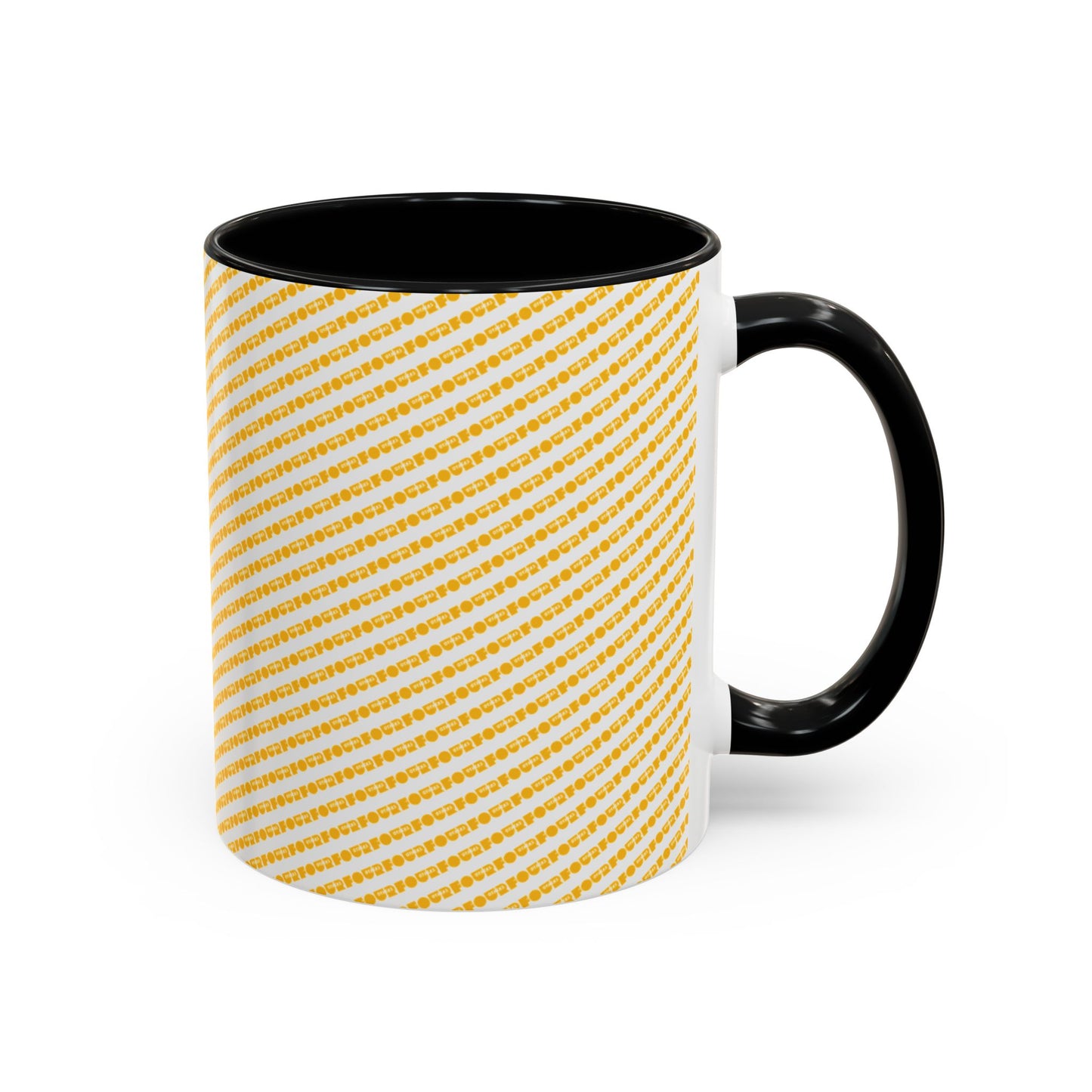 Bright Striped Accent Coffee Mug - 11 & 15oz - Cheerful Drinkware for Home & Office