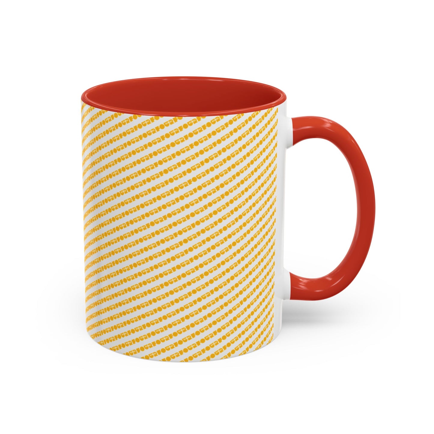 Bright Striped Accent Coffee Mug - 11 & 15oz - Cheerful Drinkware for Home & Office